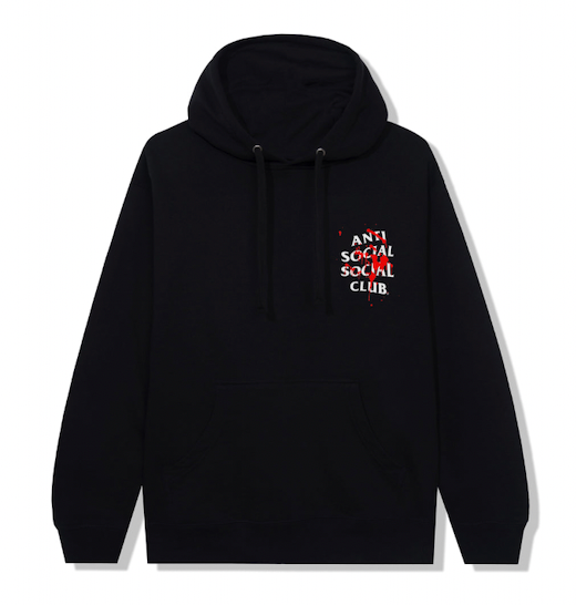 Anti Social Club Imprint Black Hoodie