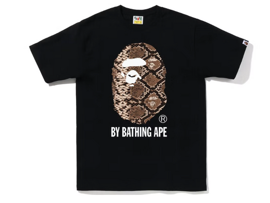 BAPE Snake By Bathing Ape Tee Black Beige