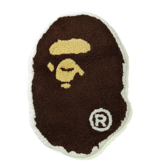 BAPE Ape Head Rug (SS21) Brown