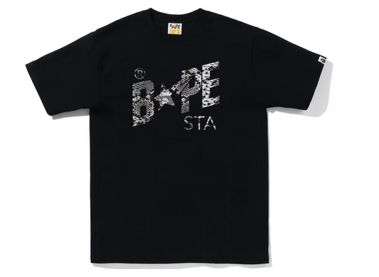 BAPE Snake Bape Sta Logo Tee Black Grey