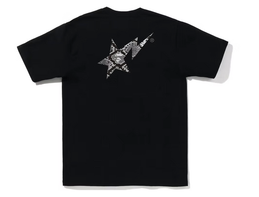BAPE Snake Bape Sta Logo Tee Black Grey