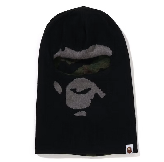 BAPE Ape Head Reversible Knit Balaclava Black