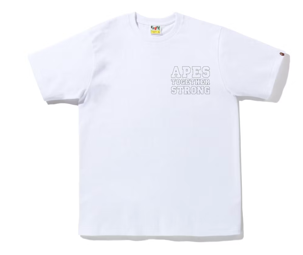 BAPE Color Camo Crazy College Ats Tee (FW22) White