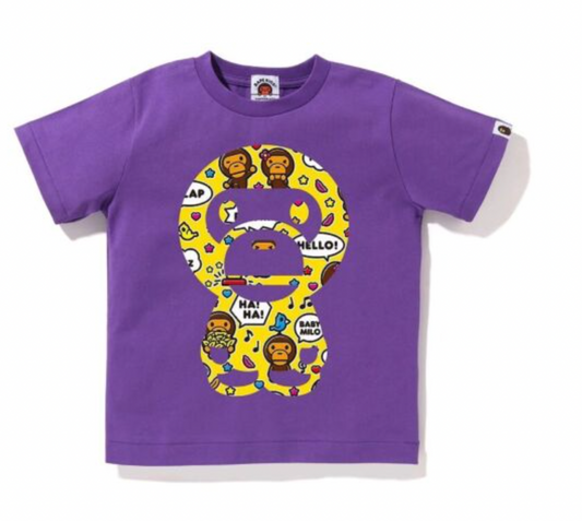 BABY MILO SPEECH BALLOON BIG BABY MILO TEE KIDS PURPLE