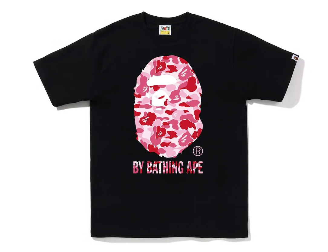 BAPE ABC Camo By Bathing Ape Tee Black Pink
