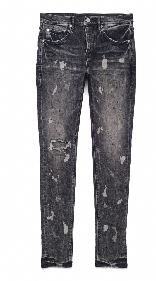 Purple Brand Vintage Black Acid Bleach