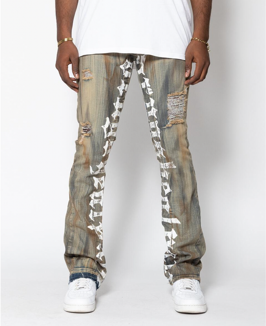 Golden Denim Stacked Flare Jeans 'Virgo'