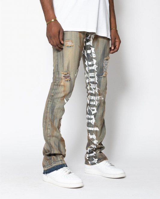 Golden Denim Stacked Flare Jeans 'Virgo'