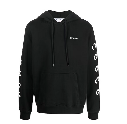 Off-White Chain-Link Arrows Hoodie Black