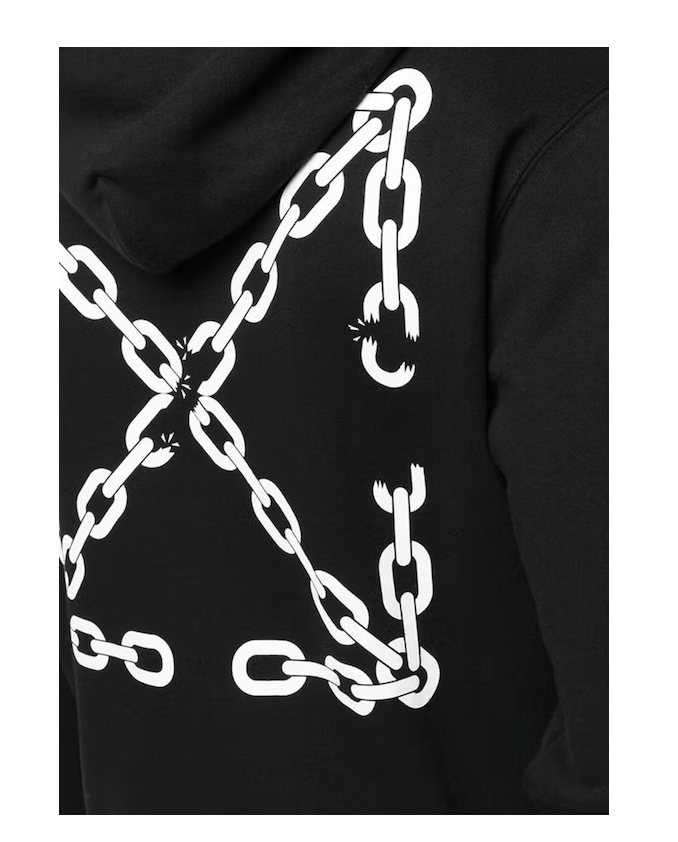 Off-White Chain-Link Arrows Hoodie Black