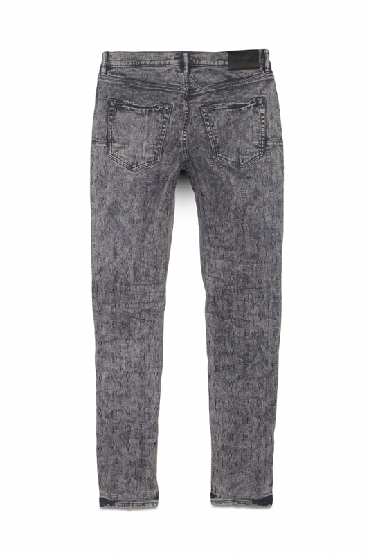 Purple Brand Light Grey Film Jacquard Denim