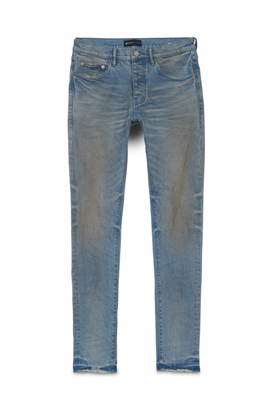 Purple Brand Light Indigo Plain Vintage Heavy Dirty Denim