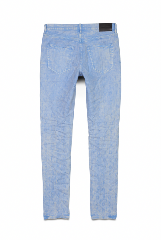 Purple Brand Placid Blue Monogram Jacquard Denim