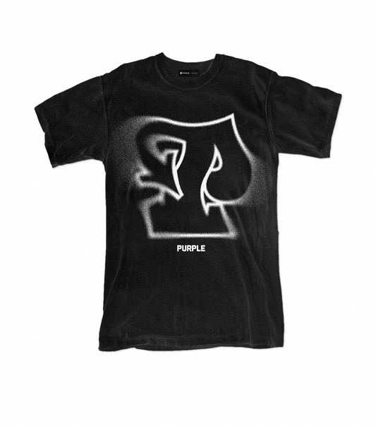 Purple Brand Textured Jersey Inside Out Tee White P Logo