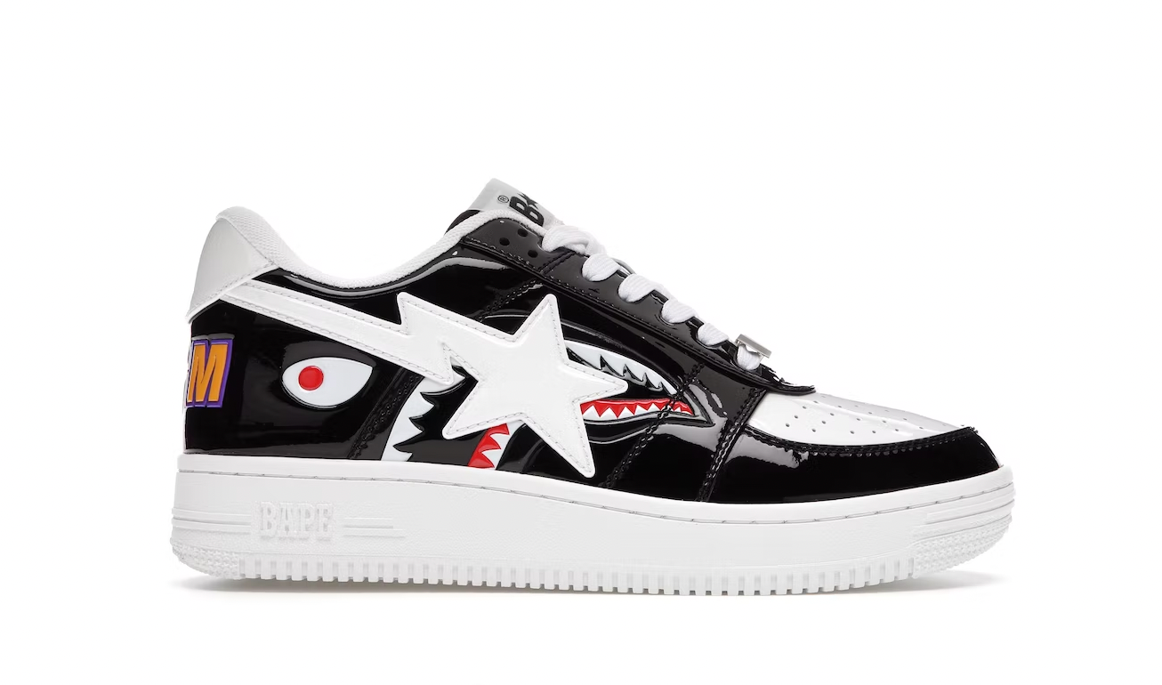 A Bathing Ape Bape Sta Low Color Block Shark Black