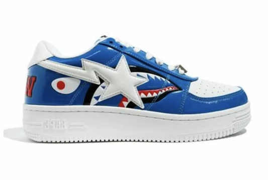 A Bathing Ape Bape Sta Low Color Block Shark Blue