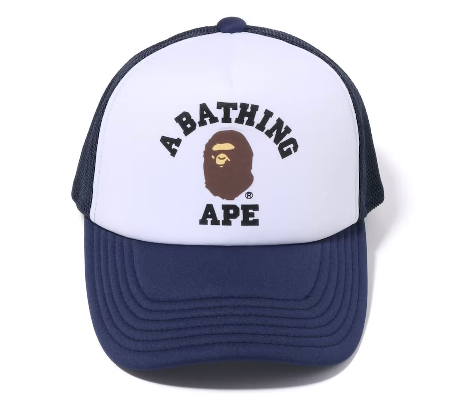 BAPE College Mesh Trucker Cap