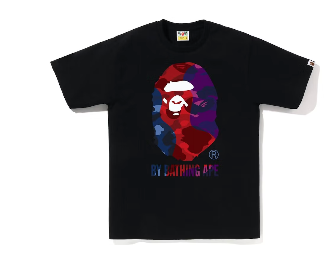 BAPE Color Camo Crazy By Bathing Ape Tee Black Upper Level 916