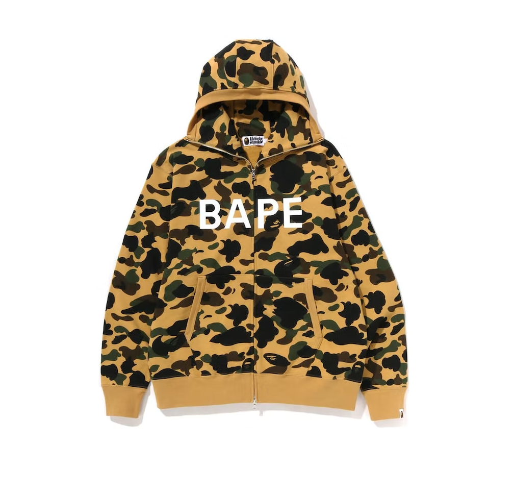BAPE 1st Camo Full Zip Hoodie (SS23) Yellow