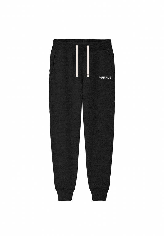 PURPLE BRAND FRENCH TERRY LOGO JOGGER BLACK BEAUTY