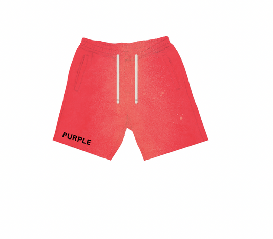 PURPLE BRAND FRENCH TERRY SHORT POPPY RED