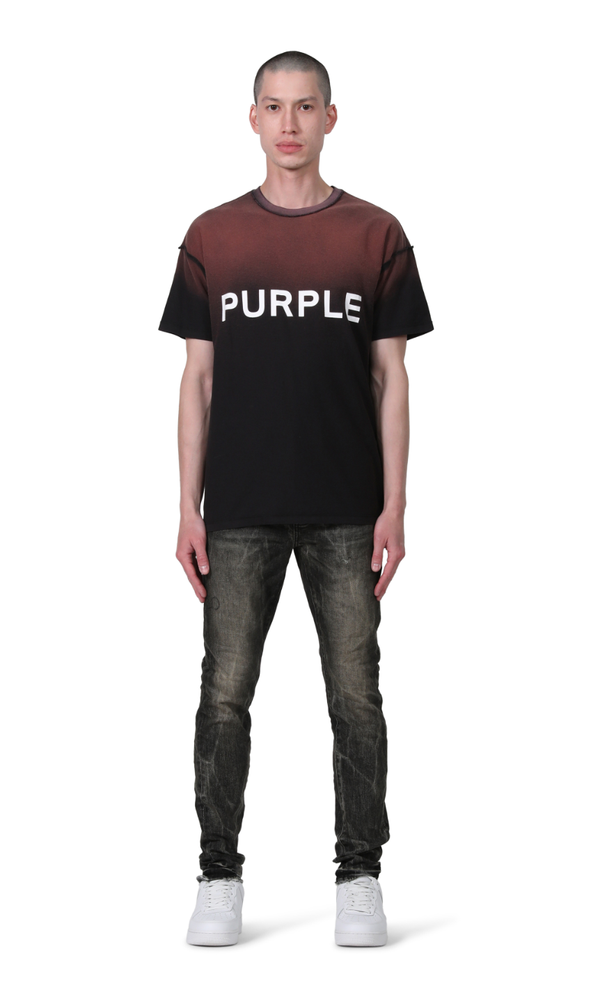 Purple Brand Washed Black Tie Acid