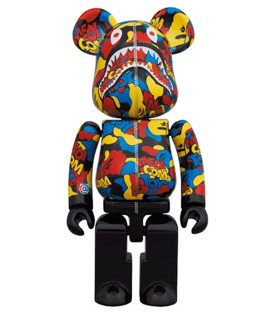 Bearbrick x BAPE Medicom Toy Camo Shark Chogokin 200%