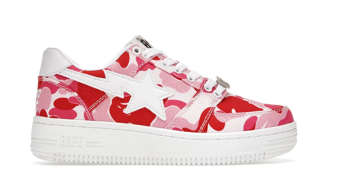 A Bathing Ape Bape Sta Low ABC Camo 20th Anniversary Pink Upper Level 916