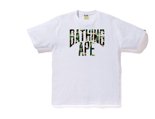 BAPE ABC Camo NYC Logo Tee White Green