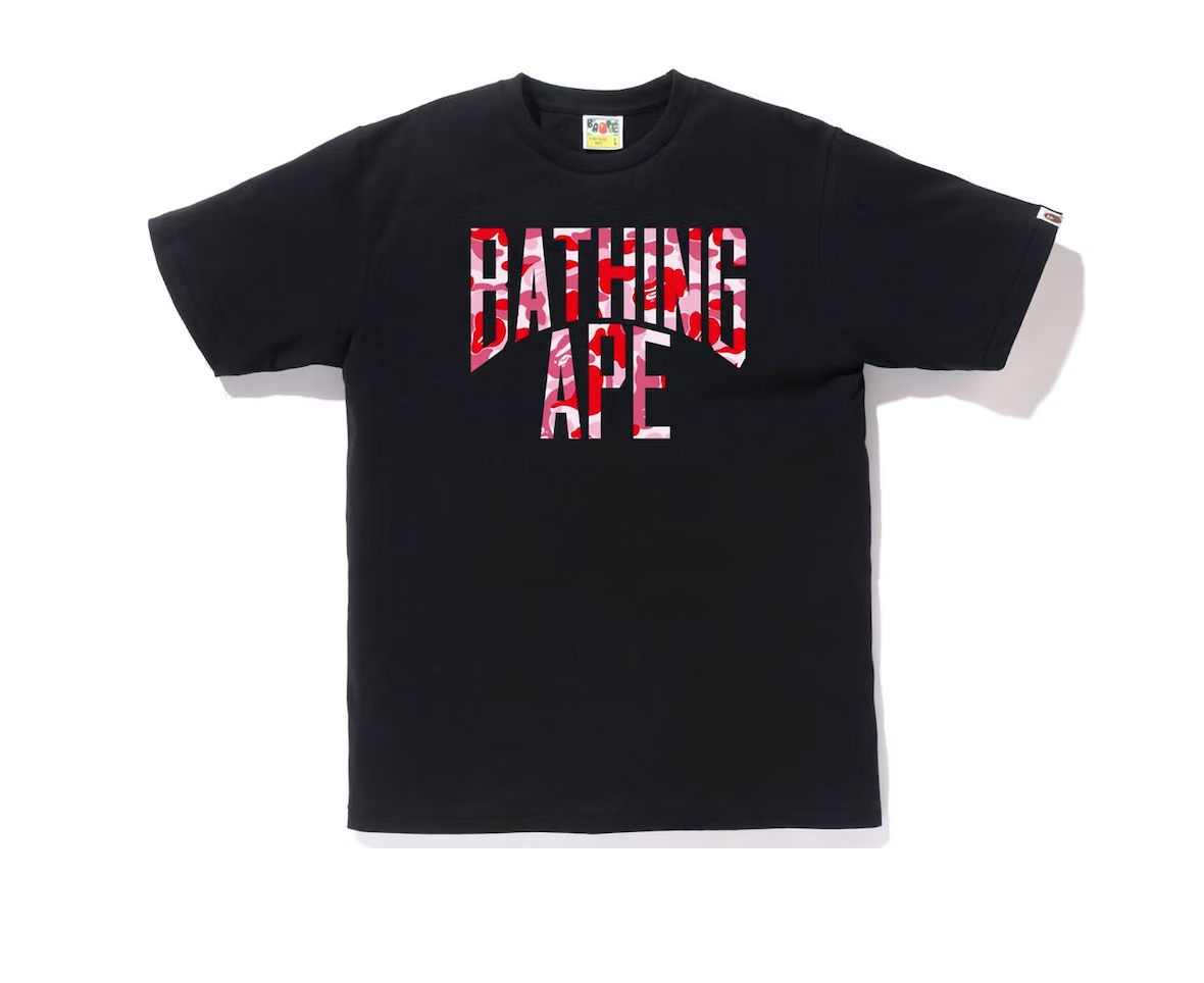 BAPE ABC Camo NYC Logo Tee Black Pink