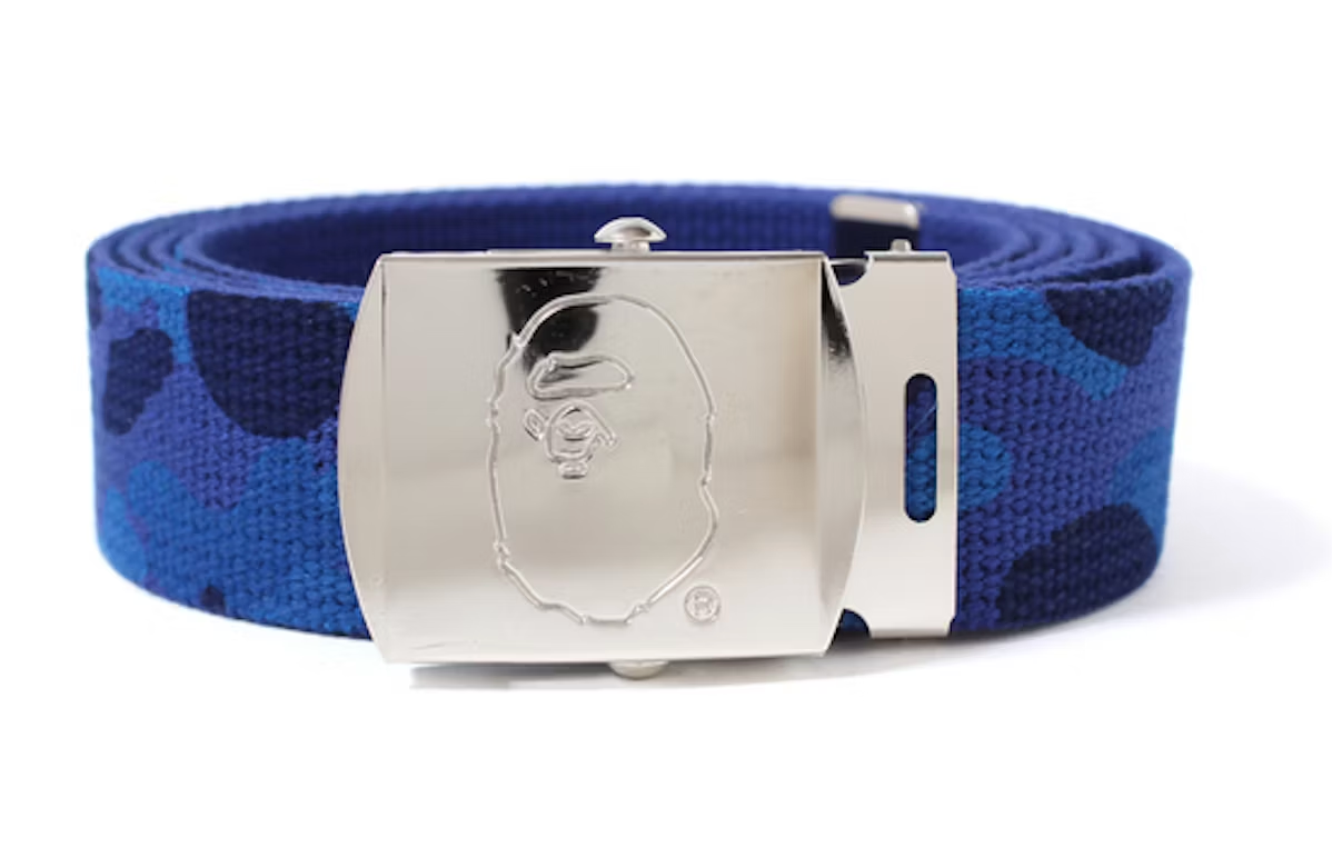 BAPE Color Camo Apehead Gi Belt Navy