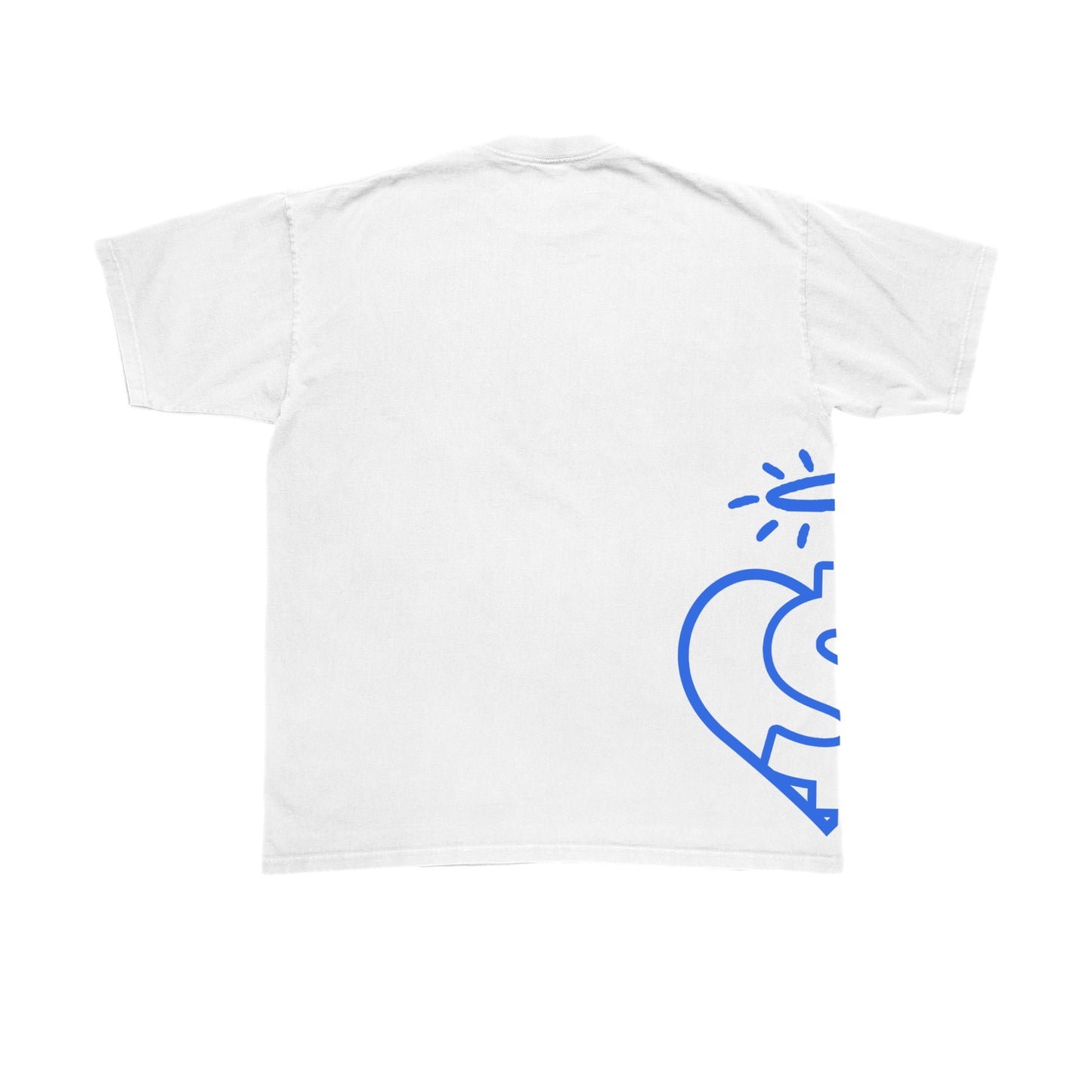 Evol Side Logo Shirt White/Royal Blue