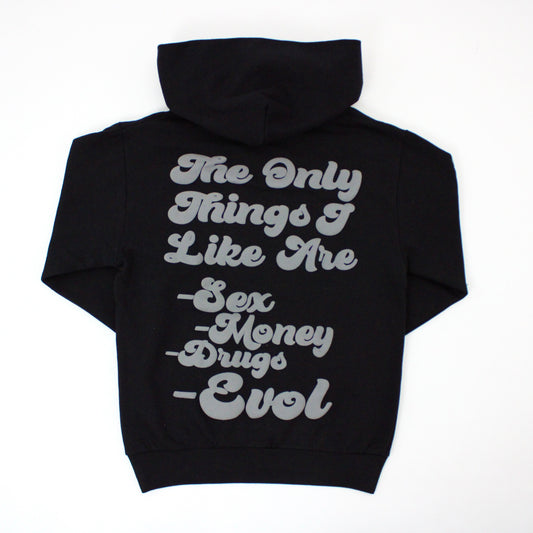 EVOL Love Is For Lames Black and Grey Hoodie