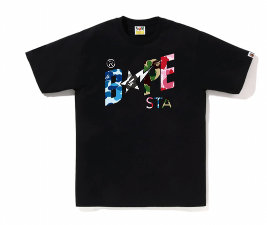 BAPE CRAZY BAPESTA LOGO TEE BLACK (SS23)