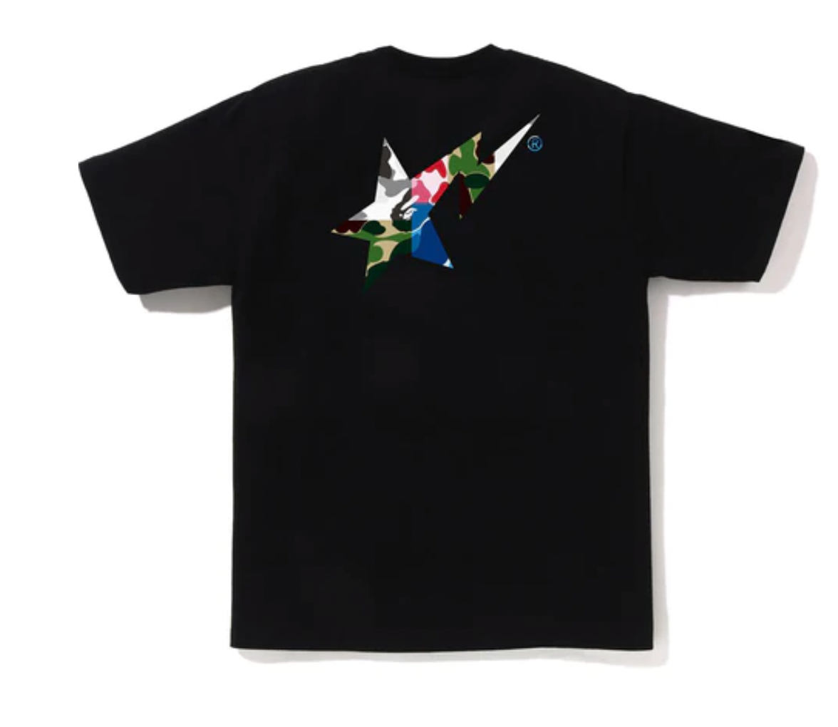 BAPE CRAZY BAPESTA LOGO TEE BLACK (SS23)