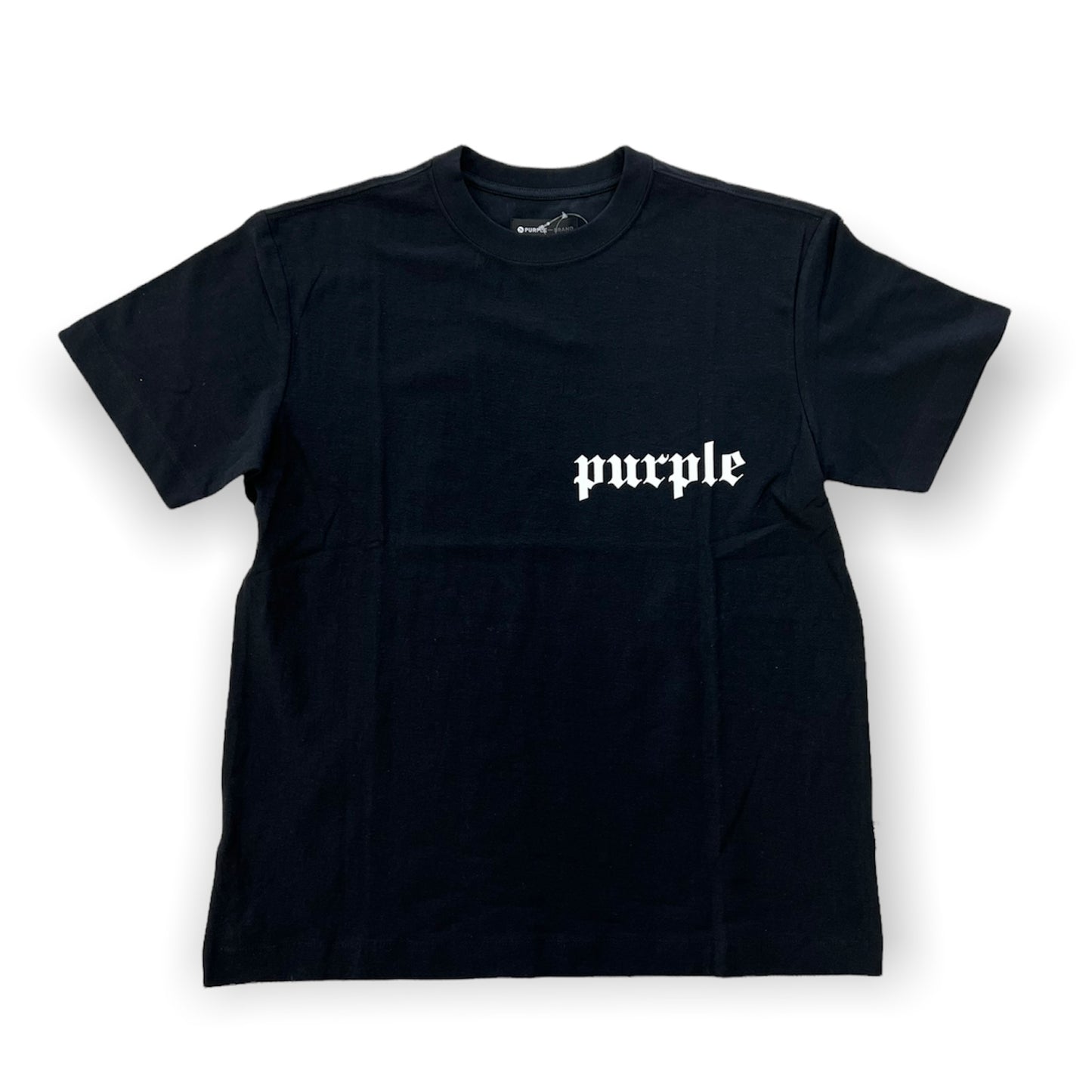 Purple Brand Textured Jersey SS Tee Gothic Jumbo Black Beauty