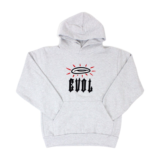 Evol Heavy Weight Skull Hoodie Grey