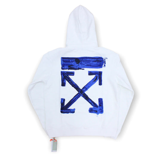 Off white white blue acrylic slim hoodie