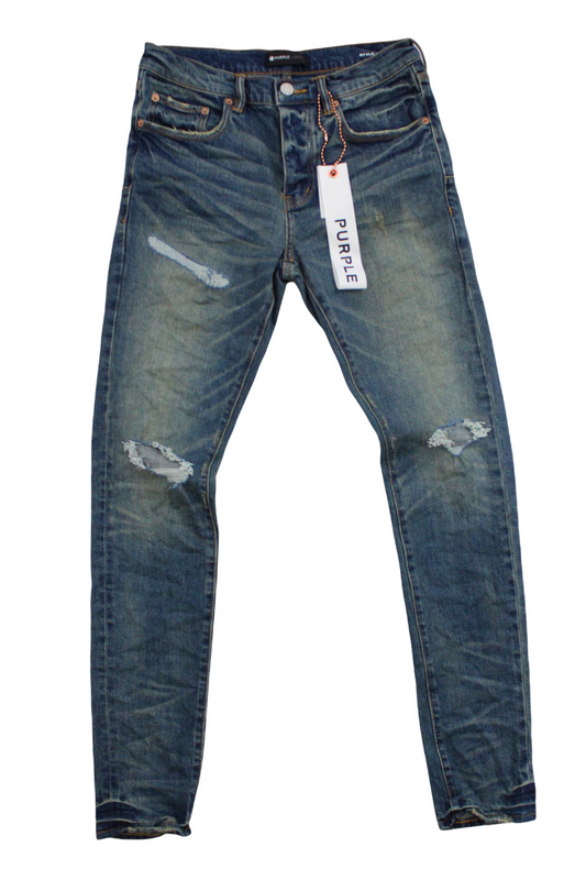 Purple Brand Mid Frayed Indigo Blowouts