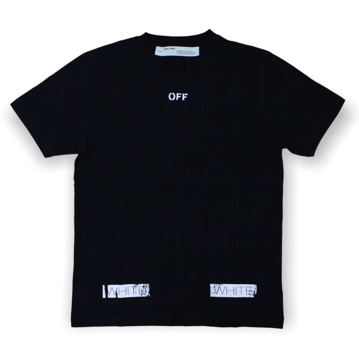 Off white diags slim s/s black white shirt