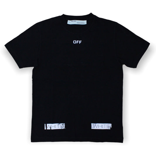 Off white diags slim s/s black white shirt