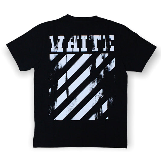 Off white diags slim s/s black white shirt