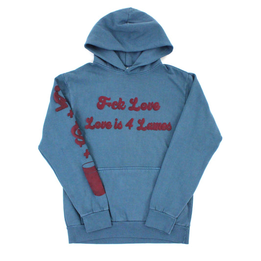 EVOL Love Is For Lames Blue and Maroon Hoodie