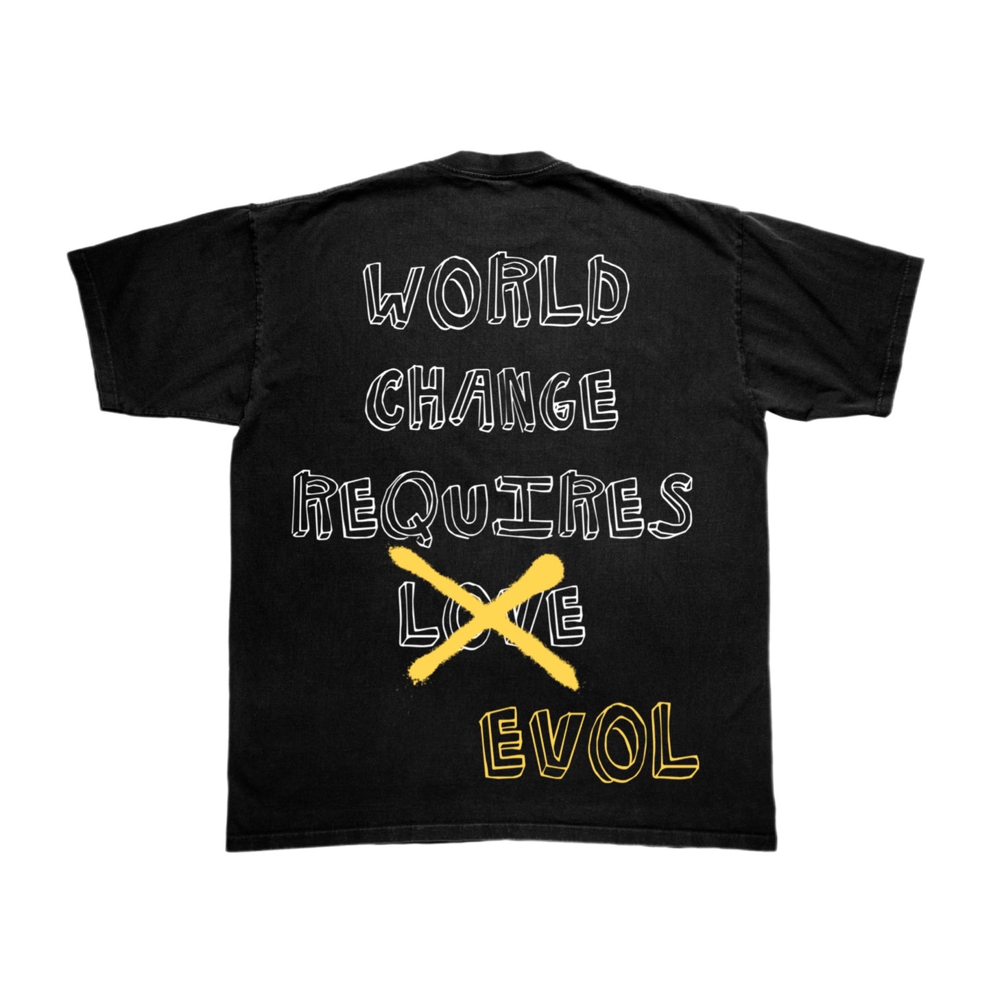 EVOL WORLD CHANGE TEE BLACK/GREY/YELLOW