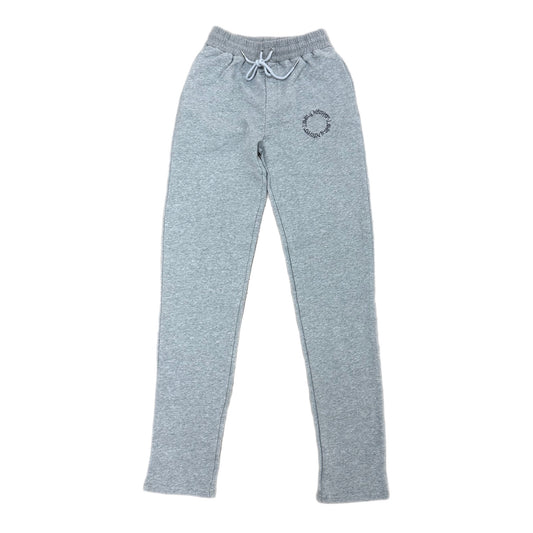 Lonely Nights Rhinestones Circle Logo Sweatpants Grey