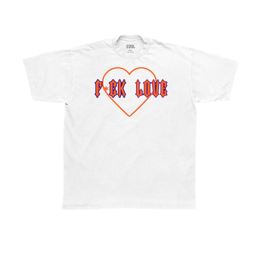 EVOL F*ck Love Shirt White and Orange