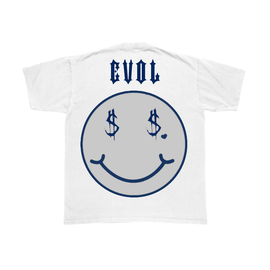 EVOL Risk It All Tee White/Grey/Navy