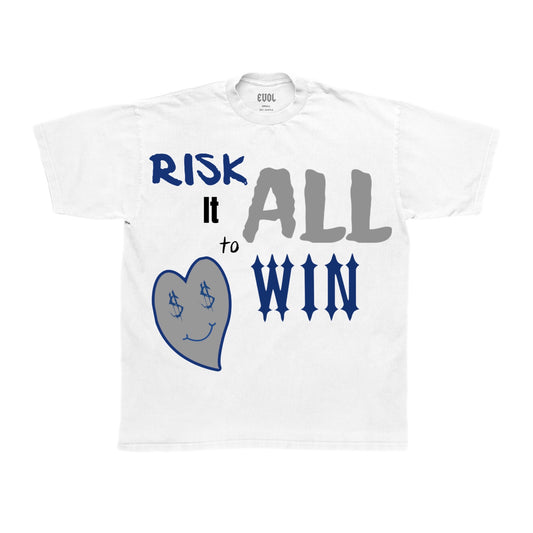 EVOL Risk It All Tee White/Grey/Navy