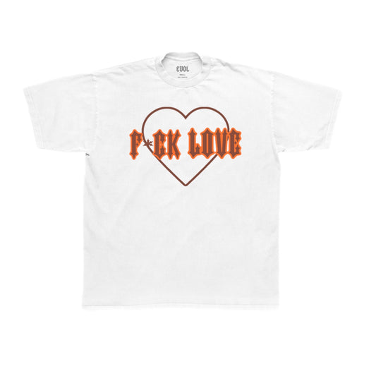 EVOL F*ck Love Shirt White and Brown