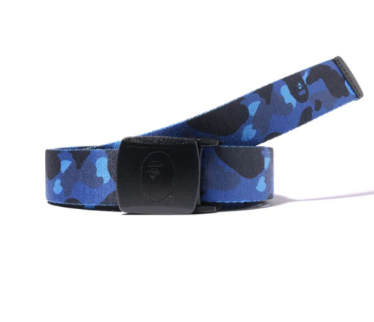 BAPE Color Camo Long GI Belt Navy